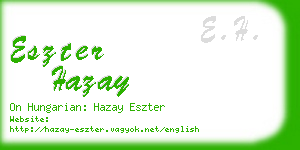 eszter hazay business card